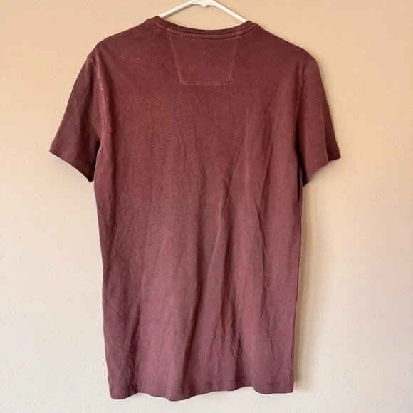 John Varvatos Beaded Skull Graphic T-Shirt Mauvewood Cotton Crewneck Sz S - Picture 3 of 12